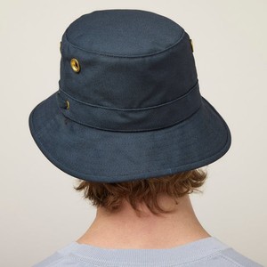 Custom Print <b>Hat</b> With String Unisex Navy Cotton Canvas Bucket <b>Hat</b> With Metal Eyelet Solid Color Casual Spring <b>Summer</b> Adult <b>Hat</b> - Product Image 2