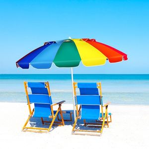 Parasol de plage portable de 8 pieds avec ancre de sable et mécanisme d'inclinaison - Product Image 2