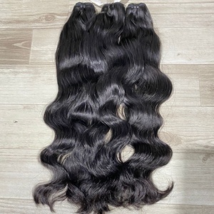 100% ต่อผมมนุษย์แบบไม่ผ่านกระบวนการผมตรงเกรดหนังกำพร้าสีดำ12A ทอ - Product Image 4