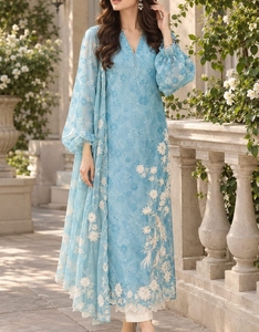 Ensemble Kurta Palazzo en dentelle à imprimé floral noir pour femmes avec dupatta, tenue décontractée indienne pakistanaise - Product Image 6