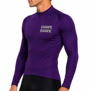 Camiseta de ciclismo ajustada para hombre, camiseta deportiva para ciclistas activos modernos, ropa de ciclismo de manga larga para ciclistas activos modernos al aire libre - Product Image 3