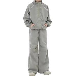 Veste coupe-vent pour homme de haute qualité avec logo personnalisé, ensemble de survêtement en nylon surdimensionné, fonction coupe-vent pour adultes - Product Image 1