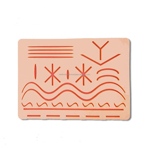 Coussin d'entraînement en silicone médical pour sutures, 27 plaies pré-découpées, 10 modèles de pratique, fournisseur en gros d'instruments vétérinaires - Product Image 2