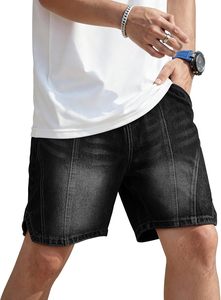 Shorts en jean pour hommes style streetwear pour l'été avec une coupe confortable, un tissu durable et un design tendance et décontracté - Product Image 4