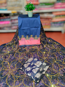 Imprimé indien importé Jacquard Fransawi Dirac Set Stone Design élégant Robes de mariage et de soirée pour femmes pour filles - Product Image 5