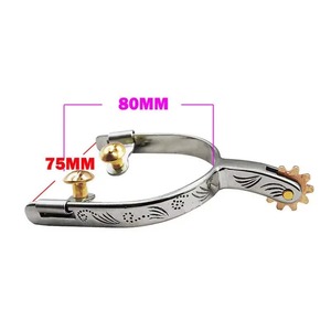 New Arrivals Best Selling Horse Spurs <b>Equestrian</b> With Metal Unique High Quality Stainless Steel Horse Riding Spurs OEM Size - Product Image 2