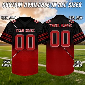 Maillot de football américain universitaire surdimensionné rétro en mesh, impression par sublimation, streetwear décontracté, tenue d'équipe - Product Image 6