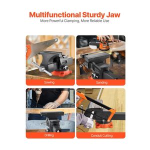 Morsa da banco multiuso per impieghi gravosi con base girevole a 360°, larghezza ganasce 8 pollici, profondità gola 3,7 pollici e apertura massima ganasce 8 pollici - Product Image 6