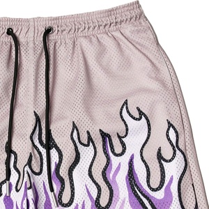 Shorts en maille élastique mi-taille pour homme, 100 % polyester, décontractés, pour l'été, séchage rapide, respirants, écologiques, anti-plis - Product Image 5
