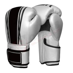 Gants de boxe de Muay-Thaï respirants de haute qualité, de conception personnalisée, en cuir de couleur blanche pour l'intérieur - Product Image 6
