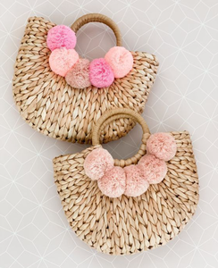 Best Summer Product 2026 Unisex Handmade Bags Cheap Wholesale Straw Bag High Quality Water Hyacinth Bag With Pompom - Product Image 4