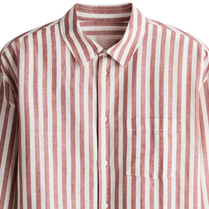 Chemise décontractée tissée à manches longues et col boutonné pour homme, avec poche poitrine, coupe décontractée, vente en gros, vêtements OEM - Product Image 4