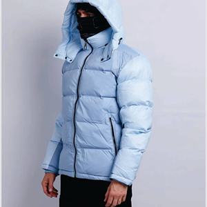 Veste matelassée d'hiver pour homme, style personnalisé, noire, chaude, imperméable, à capuche, streetwear, vente en gros, doudoune d'extérieur - Product Image 3