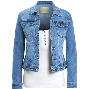 Women's Solid Denim Jacket Retro Silhouette Loose Mid-Length <b>Coat</b> Winter Clothing Breathable Windproof 100% Cotton - Product Image 5
