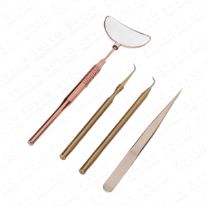 Kit de Herramientas de Extensión de Pestañas de Acero Inoxidable de Alta Calidad, 4 Piezas, Diseño Moderno y Simple, con Espejo, Kit Profesional - Product Image 4