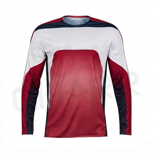 เสื้อเจอร์ซีย์จักรยานเสือภูเขาเนื้อผ้าตาข่ายระบายอากาศน้ำหนักเบา ซับเหงื่อ แห้งไว แขนยาว ปรับแต่งได้ ผลิตจากโพลีเอสเตอร์ 100% เหมาะสำหรับขี่ในฤดูร้อน รับผลิตแบบ OEM - Product Image 4