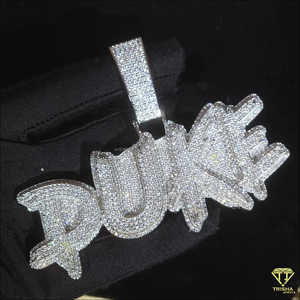 Luxury " BRE "<b>Name</b> Pendant With Full Iced Out Moissanite Diamond Hip Hop <b>Chain</b> Necklace Gift - Product Image 3