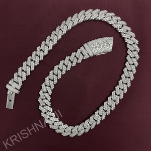 Chaîne cubaine Miami en or 10K avec fermoir personnalisé en diamant de laboratoire VVS 14MM, entièrement sertie de diamants, bijoux hip-hop pour homme, collier de luxe fait main, pour le quotidien - Product Image 5