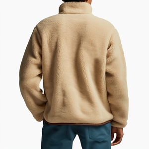 Veste polaire personnalisée pour homme, en coton, respirante, légère, décontractée, avec fermeture éclair, OEM, veste chaude pour l'extérieur - Product Image 5