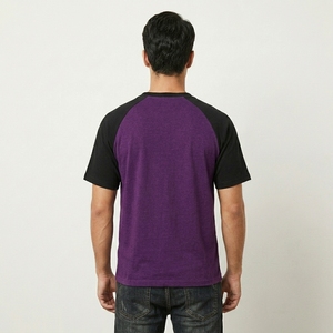 Wholesale Colorful Raglan Short Sleeves Summer Loose Work Team T-shirts with <b>Logo</b> Oversized tshirt in youth and adult sizes - Product Image 3