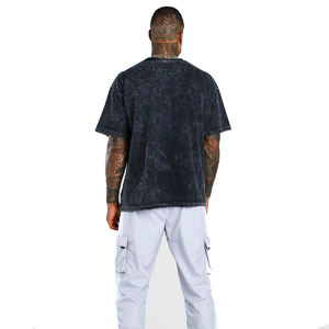 Camisetas de Hombre con Lavado Ácido, 100% Algodón, Tejido Transpirable, Suave y Cómodo, Ligeras, para Uso Diario en Verano, en Oferta - Product Image 2