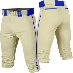 Pantalon de baseball noir pour homme, coupe ajustée, en polyester anti-humidité, avec ceinture, couleur unie, grandes tailles, protection UV, bandes latérales - Product Image 4