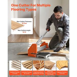 Taglierina Telescopica per Pavimenti in Vinile da 12 Pollici in Lega di Alluminio, Versione Aggiornata, per Pavimenti Laminati Spessi 16mm - Product Image 3