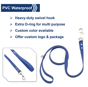 Correa de perro recubierta de PVC duradera, suave, cómoda, impermeable, de silicona, elegante, para caminar al aire libre, a la moda, acolchada, sólida, clásica, sencilla - Product Image 3