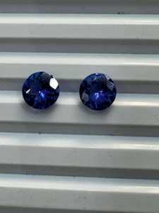 Natural Blue Tanzanite Round Cut Faceted Loose Gemstones 2 Pcs Lot Wholesale Supply Multiple Sizes for Fine Jewelry Making - Product Image 4