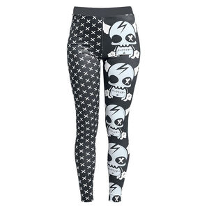 Ropa Deportiva para Mujer, a la Moda, Sencilla, con Estampado de Cuadros por Transferencia Térmica, Talla Grande, Cintura Alta Elástica, para Entrenamiento y Fitness - Product Image 1