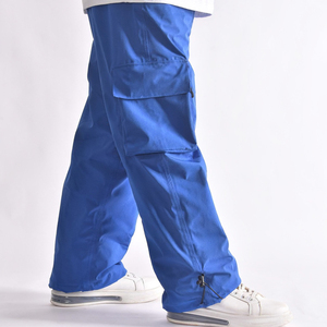 Pantalones informales de esquí para deportes al aire libre, pantalones de snowboard holgados con rayas curvas rectas de cintura alta para hombre - Product Image 1