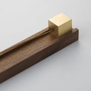 Wood Brass <b>Incense</b> <b>Holder</b> Ash Catcher Minimalist Meditation Square Design <b>Incense</b> <b>Holders</b> Spa <b>Incense</b> <b>Holder</b> - Product Image 2