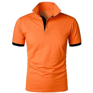 Summer Casual Men Striped <b>Colour</b> <b>block</b> Polo Shirt Short Sleeve Cotton Top Slim Fit Sport T-Shirt - Product Image 1
