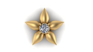 Fashion Women's Jewelry 14K Solid Gold VVS Moissanite Icy Flower Custom Cute Brilliant Cut Pendant Bridal Gift Weddings Parties - Product Image 5