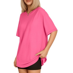 Camiseta de Mujer de Color Sólido de Primera Calidad para Exportación |   Colección Modern Essentials, Camiseta de Algodón Sólido de Lujo para Mujer de BD - Product Image 4