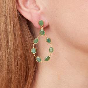 Pendientes de Araña Esmeralda Hechos a Mano en Plata de Ley 925 con Baño de Oro de 18K, Joyería Vintage, Regalo de Piedra de Nacimiento de Mayo, Elegantes para Mujer - Product Image 1