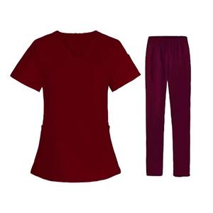Unisex <b>Doctor</b> Satin Comfortable Breathable Nursing Scrubs Uniform <b>Set</b> Wholesale OEM Service Stretch Scrubs <b>Set</b> - Product Image 3