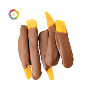 Chocolate Coated Dried Mango Sweet Tropical Fruit Snack Soft <b>Chewy</b> Texture Premium Quality for Wholesale and Export - Product Image 1