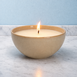Bougie en céramique Honey Glow, récipient large et peu profond, glaçure lisse, résistant à la chaleur, durable, réutilisable, mèche simple, décoration élégante - Product Image 2