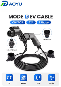 Nouveau câble de charge EV haute puissance 32A 22kW, personnalisé en TPU, 5M, chargeur de voiture électrique, charge rapide, durable, anti-âge, Daoyu DY0016-TPU - Product Image 2