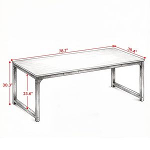 Tavolo da Pranzo in Legno Massello Rettangolare per Interni con Piano in Pietra Sinterizzata e Marmo Assemblato - Product Image 3