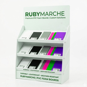 Expositor Comercial Moderno de PVC para Suelo, Personalizado para Supermercados, Comercios y Stands de Exhibición - Ecológico y Resistente - Product Image 1
