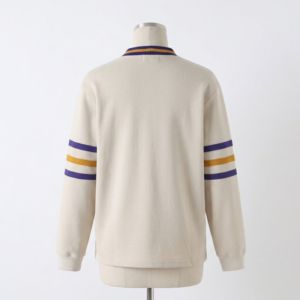 Custom OEM High Quality Heavyweight 100% Cotton Fleece <b>Varsity</b> <b>Cardigan</b> Jacket Wholesale Unisex Greek Letter Sorority Fraternity - Product Image 2