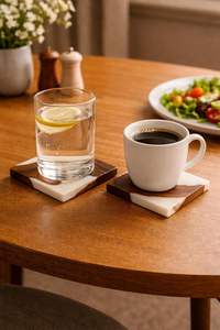 Sous-verre en résine époxy et bois de noyer (Décoration de table moderne pour la maison et le bureau) - Product Image 2