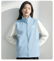 Gilet Softshell d'extérieur 4 saisons OEM UNSIX avec motif lettres, impression de logo personnalisé, imperméable, col montant, prix bas