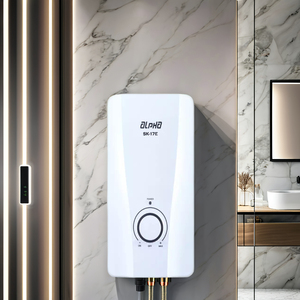 Calentador de agua eléctrico instantáneo de plástico blanco, personalizable, ducha multipunto sin tanque para uso doméstico y de baño de Hotel - Product Image 3