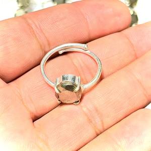Certified Natural Pyrite Stone <b>Ring</b> Adjustable German Silver Crystal Jewelry Handmade Healing Gemstone <b>Ring</b> Wholesale - Product Image 5