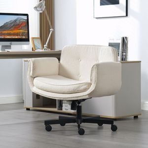 Sedia da Ufficio con Braccioli Regolabili, Seduta Larga, Poggiatesta e Ruote, Design Incrociato - Product Image 5