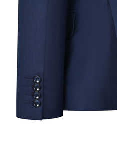 Traje de Hombre Hecho en Pakistán, Talla Personalizada, Alta Calidad, Azul Marino, Corte Clásico Formal, Moderno, Ajustado, Traje de 2 Piezas - Product Image 3