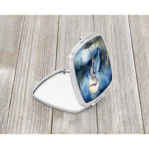 Blue Heron Moonlight Miroir de maquillage de voyage compact Miroir décoratif de poche pliant pour femmes et filles cadeau - Product Image 2